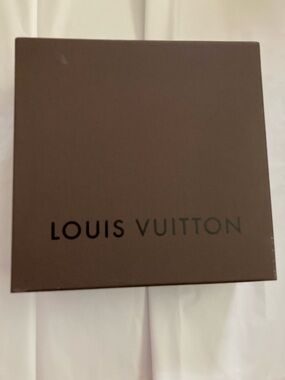 Louis Vuitton AUTHENTIC Brown Box with Black Logo Gift Box 9”x9”x3 3/4”